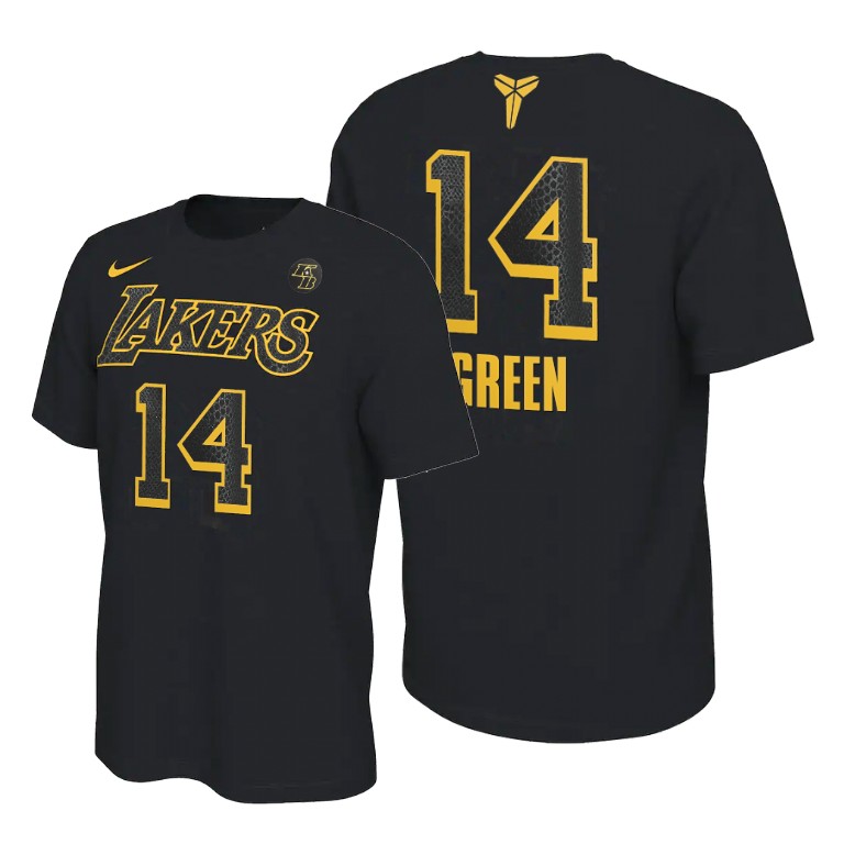 Men's Los Angeles Lakers Danny Green #14 NBA Inspired Restart 2020 Mamba Week Black Basketball T-Shirt YXA0883CF